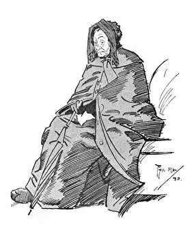 Pathos: Alone - portrait of an elderly widow by Phil May
