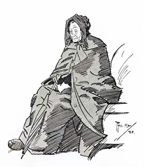 Pathos: Alone - portrait of an elderly widow by Phil May