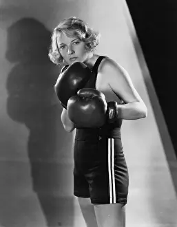 Stances: Portrait of female boxer