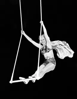 Fearless: Portrait of a female circus performer performing