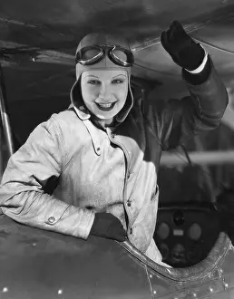 Cockpits: Portrait of female pilot