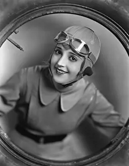 Preparedness: Portrait of female pilot