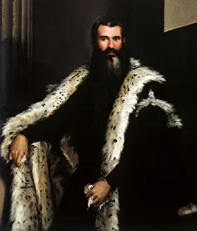 Veronese: Portrait of a Gentleman in a Fur, by Veronese