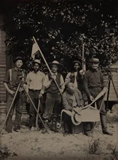 Tintype: Portrait of a US Geological Survey crew of