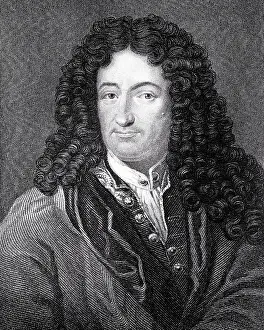 Idealism: Portrait of German Mathematician Philosopher Gottfried