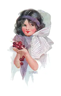 Luscious: Portrait of a girl with grapes