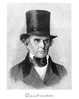 Dour: Portrait of the Great Orator Daniel Webster Wearing