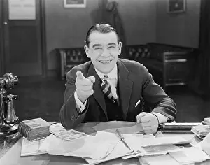 Liveliness: Portrait of happy friendly businessman