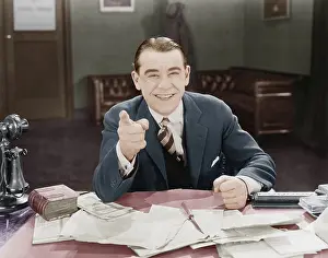 Liveliness: Portrait of happy friendly businessman