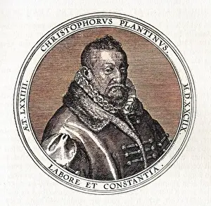 Humanists: Portrait illustration of Christopher Plantin