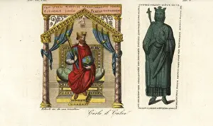Roberti: Portrait of King Charles the Bald, 9th century