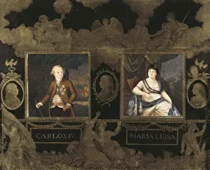 Galdiano: Portrait of king Charles IV of Spain and his