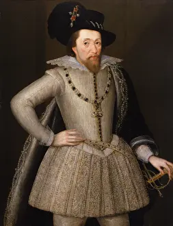 Jacobean: Portrait of King James I, by John de Critz the Elder