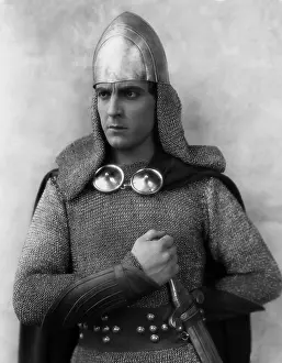 Irritated: Portrait of knight in armor