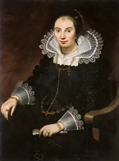 1628: Portrait of a Lady with a Fan