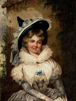 1786: Portrait of a Lady with a Large Pointed Hat