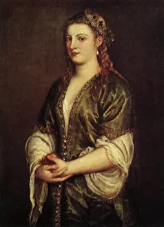 1555: Portrait of a Lady, by Titian