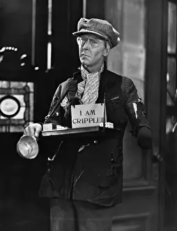 Cripples: Portrait of male amputee begging