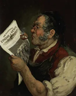 Regnier: Portrait of male working class man with pipe
