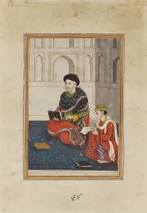 Mullah: Portrait of a man reading with a scribe