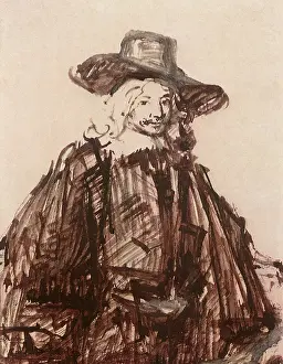 1660s: Portrait of a Man, by Rembrandt