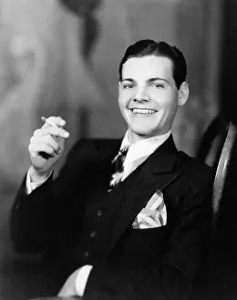 Addicts: Portrait of man smoking cigarette