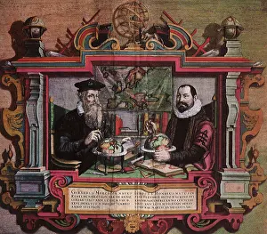 Inventors: Portrait of Mapmakers Gerard Mercator & Jodocus Hondius 1620