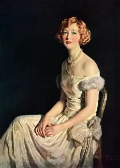 Halftone: Portrait Marion Davies Looking at Camera by Schattenstein