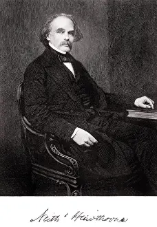 Cpc001: Portrait of Nathaniel Hawthorne Looking at Camera