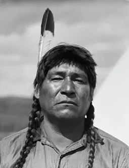Stoney: Portrait Native American Man Looking at Camera Serious Exp