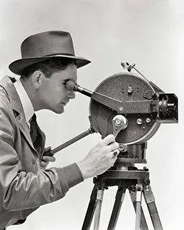 Maneuverable: Portrait Profile Man Cinematographer Operating
