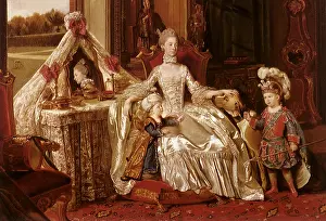 1764: Portrait of Queen Charlotte at Her Dressing Table