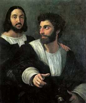 1515: Portrait of Raphael and his Fencing Master, by Raphael