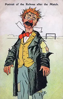 Plasters: Portrait of the referee after the match