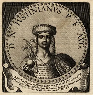 Justinus: Portrait of Roman Emperor Justinian I
