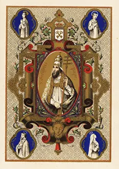 Ikon: Portrait of Saint Gregory, Pope Gregory I, with