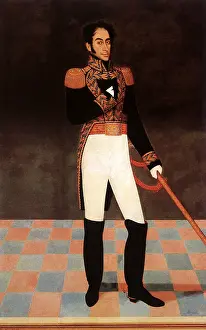 Lima: Portrait of Simon Boligvar in Lima