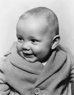 Dependence: Portrait of smiling baby