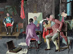 Easel: The Portrait, by spanish painter, Luis Jimenez Aranda (1845-