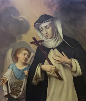 Sienne: Portrait of St Agnes of Jesus, Historial of Mere