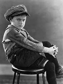 Irritated: Portrait of sullen boy