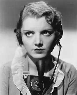 Unhappiness: Portrait of telephone operator