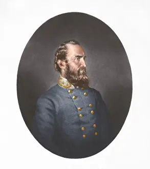 Stonewall: Portrait of Thomas Stonewall Jackson wearing a blue tunic