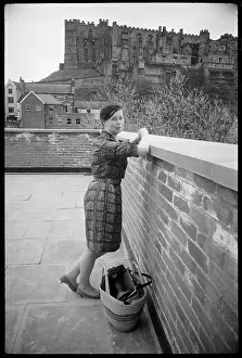 Perpendicular: A portrait of Ursula Clark, with Durham Castle