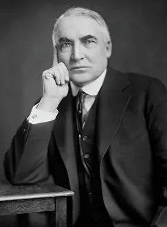 Harding: Portrait of U.S. President Warren Harding, dated 1920