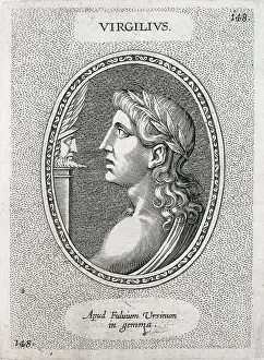 Vergilius: Portrait of Virgil from the book Illustrium