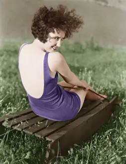 Allure: Portrait of woman in bathing suit