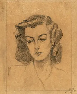 Downcast: Portrait of a woman by David Wright