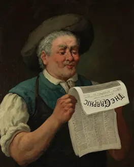 Regnier: Portrait of a working class man reading The Graphic