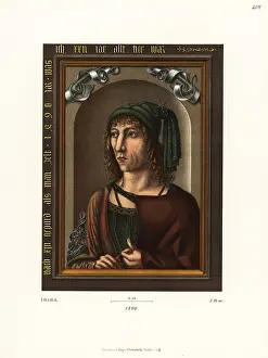 Alteneck: Portrait of a young German nobleman in oils from 1490